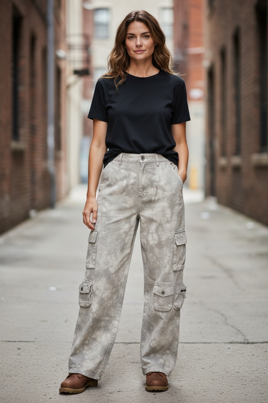 NWT PrettyLittleThing Tie-Dye Cargo Pants